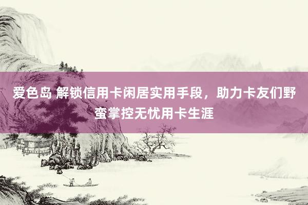 爱色岛 解锁信用卡闲居实用手段，助力卡友们野蛮掌控无忧用卡生涯